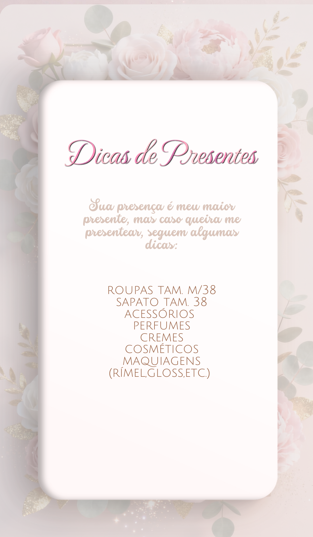 Sugestões de presente